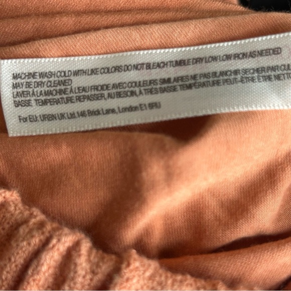 Free People FP Beach Women’s Orange Textured Knit Skater Skirt Size Small - Picture 7 of 7